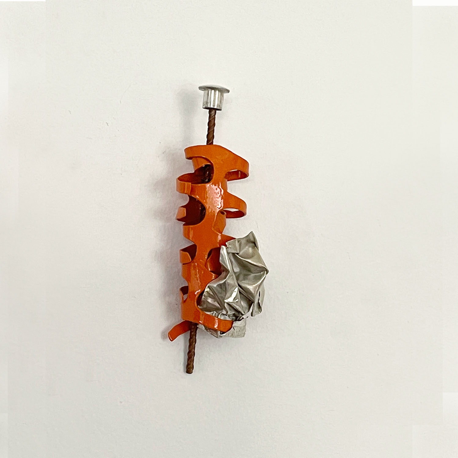 construction jewelry stuck pin by Natalie Macellaio